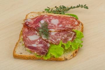 Salami sandwich