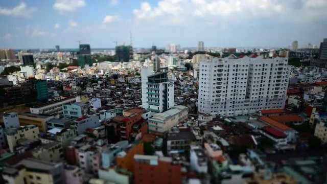Time Lapse of Clouds and Shadows Passing over Ho Chi Minh City (Saigon) 