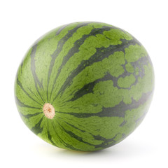 Ripe watermelon isolated on white background cutout