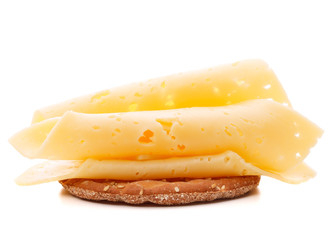 Cheese sandwich isolated on white background cutout