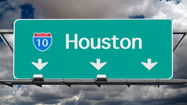 Houston Interstate 10 Freeway Sign Time Lapse