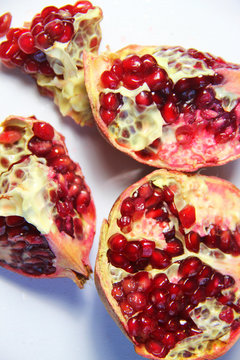 Fresh juicy cuted pomegranate