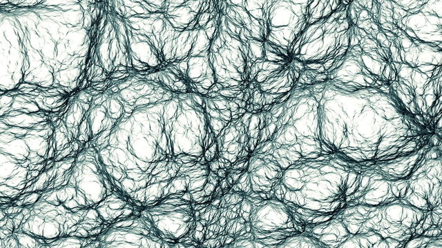 Mystical organic abstract foam waves background animation