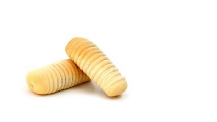 Homemade Cookies stuff pineapple jam isolate on white background