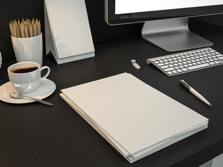 Mockup business template. High resolution.