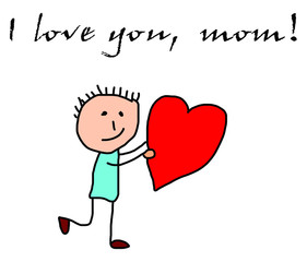 ids drawing -  mother day greeting card