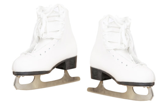 White skate isolated on white background