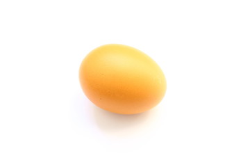 Fresh egg on white background