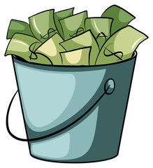 A pail of money © blueringmedia