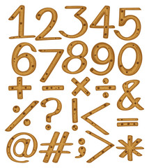 Numerical figures and symbols