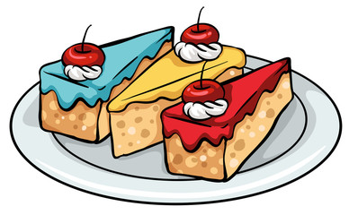 A plate of sellable cakes