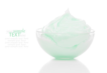 face cream on a white background