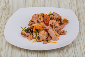 Pork and pineapple salad