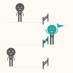 Competition,Business man race to success.