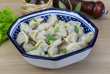 Boiled russian dumplings