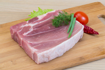 Raw pork meat
