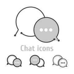 Chat icons,vector,illustration.