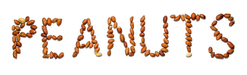 Word made with the peanuts