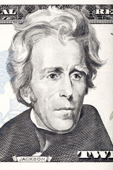 Portrait of U.S. president Andrew Jackson.