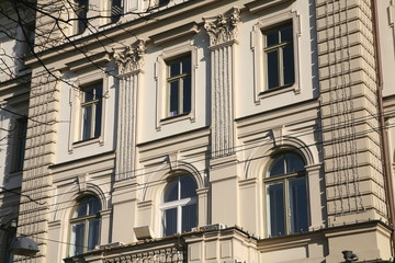 Building in the city,fragment