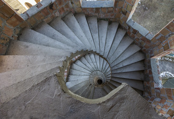 Circular staircase with steps