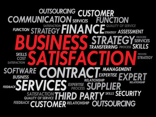 Business satisfaction words cloud concept