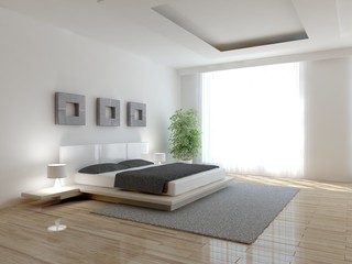 Naklejka na ściany i meble white bedroom