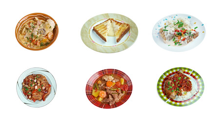 Food set American cuisine.