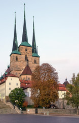 Fototapeta na wymiar Severikirche in Erfurt, Germany