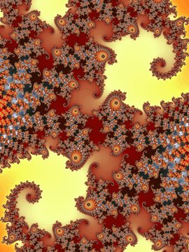 Decorative fractal background with spirals 