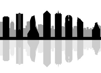 Dallas USA city skyline silhouette vector illustration