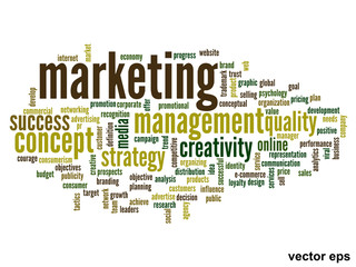 Vector conceptual business marketing word cloud