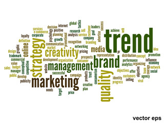 Vector conceptual business word cloud