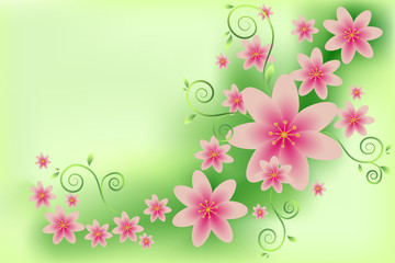 pattern with pink colors