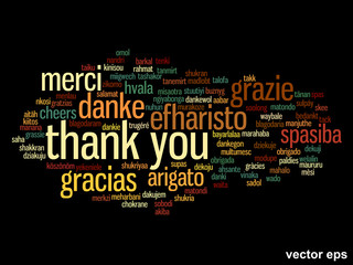 Conceptual thank you word cloud