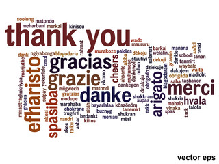 Conceptual thank you word cloud