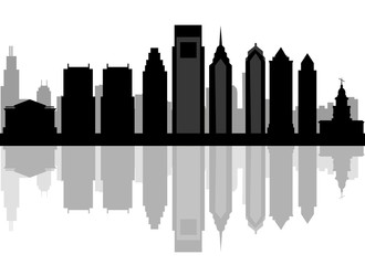 Obraz premium Philadelphia silhouette