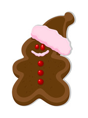 Chocolaty Cartoon Gingerbreadman Cake with Cap