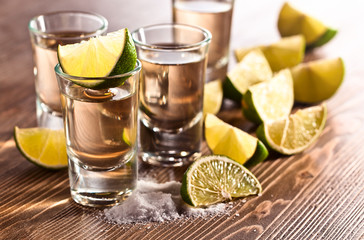 tequila with salt and lime