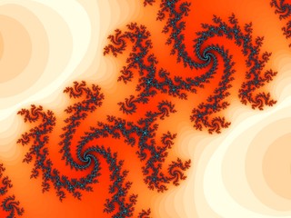 Graceful fractal spiral in a bright colors
