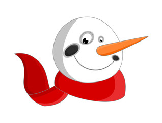 Happy Snowman Face Expression