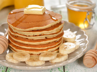 Pancakes with banana