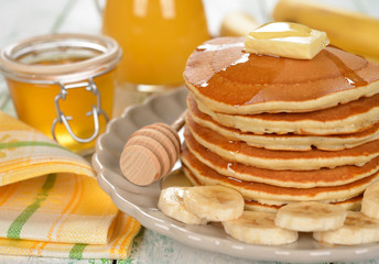 Pancakes with banana