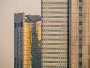 Facades of skyscrapers in Frankfurt, Germany