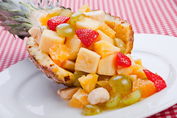 Fruit mix slice dessert