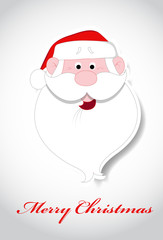 Happy Santa Face Greeting Card