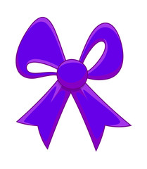Purple Gift Ribbon Bow