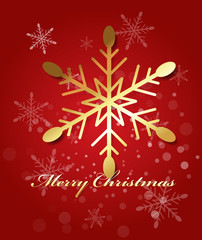 Golden Snowflakes Christmas Background