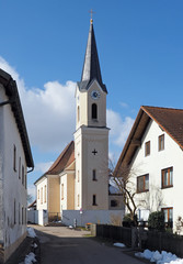 Fototapeta na wymiar St. Ägidius in Aschbuch