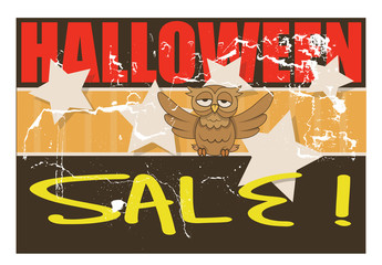 Grunge Halloween Sale Banner